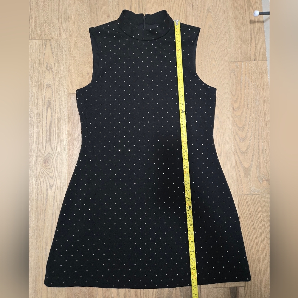 Black Rhinestone Embellished Sleeveless Sheath Dress - Picture 6 of 12